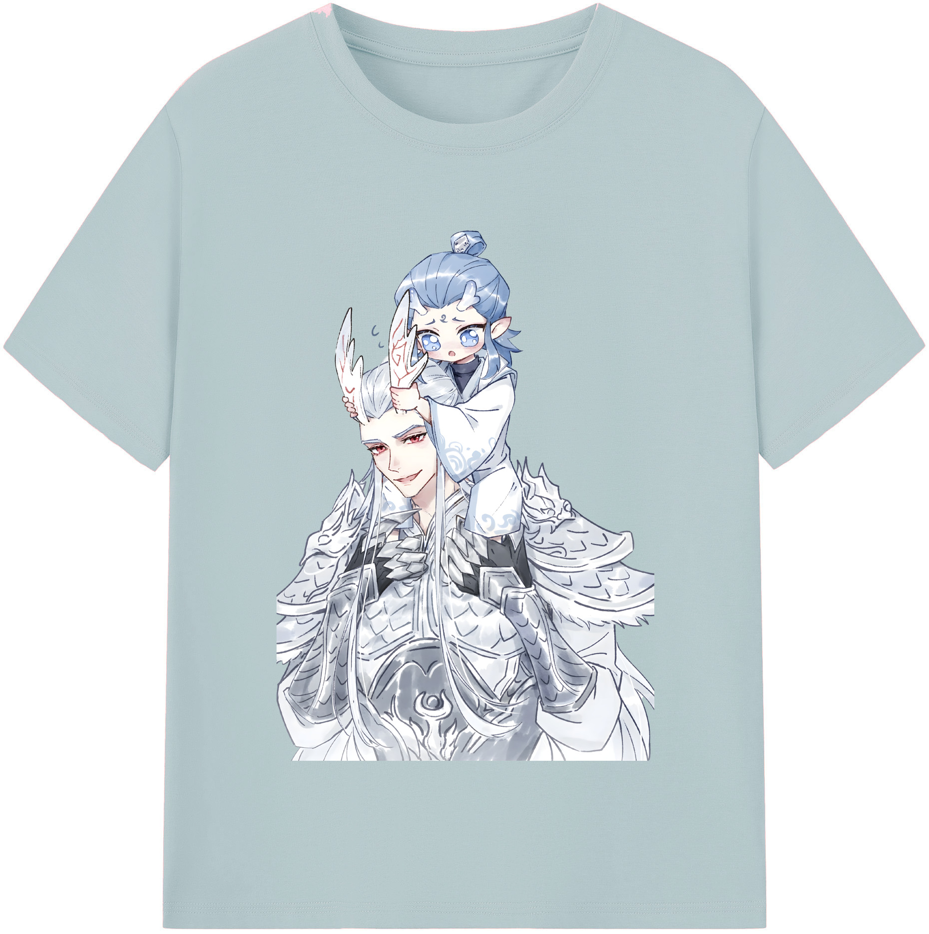 （画像用） Ne Zha 2 ナタ 魔童の大暴れ 綿100％半袖Tシャツ（フロントプリント）